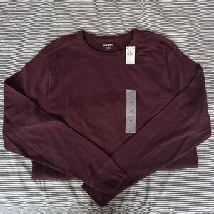 Old Navy Men's Dark Maroon Long Sleeve Tee